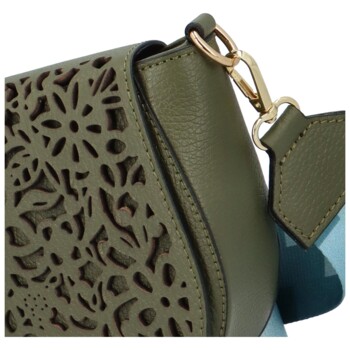 Dámská kožená crossbody kabelka khaki - ItalY Betteryela