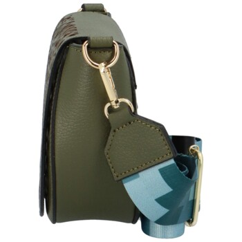 Dámská kožená crossbody kabelka khaki - ItalY Betteryela