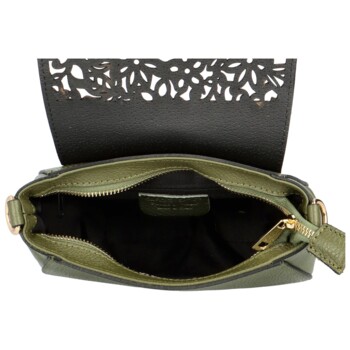 Dámská kožená crossbody kabelka khaki - ItalY Betteryela