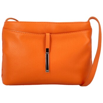 Dámská kožená crossbody kabelka oranžová - ItalY Eneta