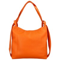 Dámská kožená kabelka přes rameno oranžová - ItalY Armáni Medium