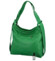 Dámská kožená kabelka přes rameno zelená - ItalY Armáni Medium