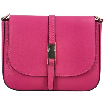 Dámská kožená crossbody kabelka fuchsiová - ItalY Neul
