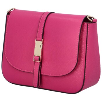 Dámská kožená crossbody kabelka fuchsiová - ItalY Neul
