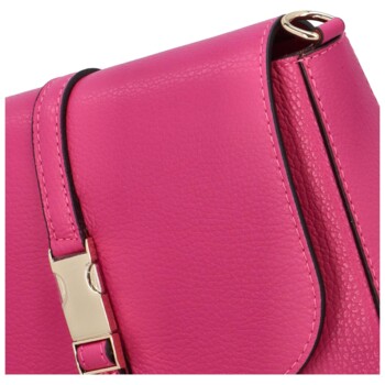 Dámská kožená crossbody kabelka fuchsiová - ItalY Neul
