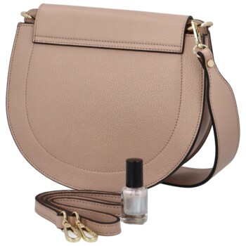 Dámská kožená kabelka přes rameno bledě růžová - ItalY Amanda