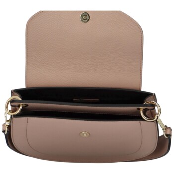 Dámská kožená kabelka přes rameno bledě růžová - ItalY Amanda