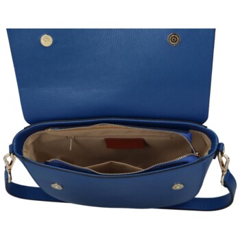 Dámská luxusní kožená kabelka královsky modrá - ItalY Mephia