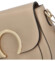 Dámská kožená crossbody kabelka světlá taupe - ItalY Pretty