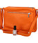 Dámská kožená crossbody kabelka oranžová - ItalY Bandit 2
