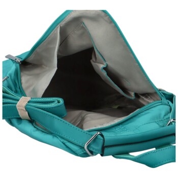 Dámský látkový batoh kabelka světle modrý - Paolo Bags Myrtha