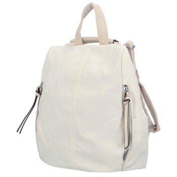 Dámský látkový batoh kabelka světle béžový - Paolo Bags Myrtha