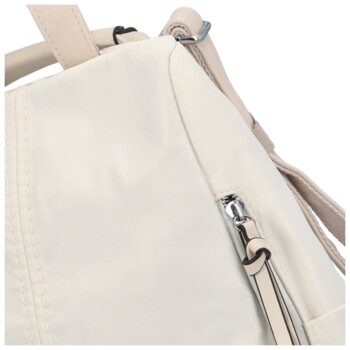 Dámský látkový batoh kabelka světle béžový - Paolo Bags Myrtha
