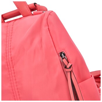 Dámský látkový batoh kabelka broskvově růžový - Paolo Bags Myrtha