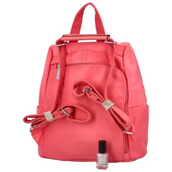 Dámský látkový batoh kabelka broskvově růžový - Paolo Bags Myrtha