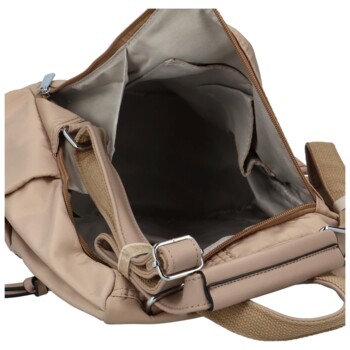 Dámský látkový batoh kabelka khaki - Paolo Bags Myrtha
