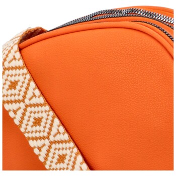 Dámská koženková crossbody oranžová - Paolo Bags Millie