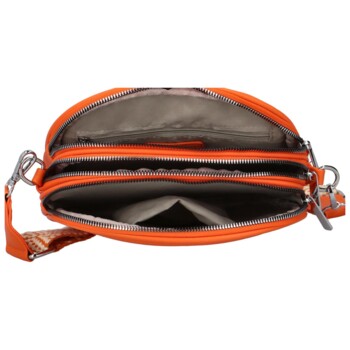 Dámská koženková crossbody oranžová - Paolo Bags Millie