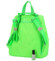 Dámský látkový batoh kabelka neonově zelený - Paolo Bags Myrtha