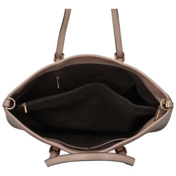 Dámská elegantní kabelka přes rameno tmavě béžová - FLORA&CO Viola
