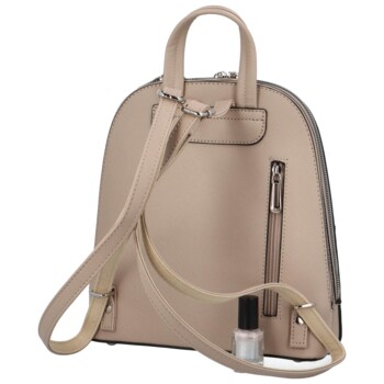 Dámský moderní batůžek tmavě béžový - FLORA&CO Eliane