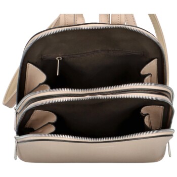 Dámský moderní batůžek tmavě béžový - FLORA&CO Eliane