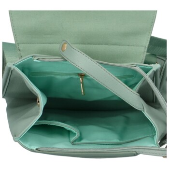 Dámský městský batoh mentolově zelený - DIANA & CO Resived