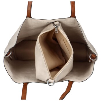 Dámský set kabelek krémový - Firenze Zorika