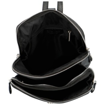 Dámský kožený batoh kabelka černý - Delami Fifa