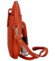 Dámská kožená crossbody kabelka oranžová - Delami Vannessa