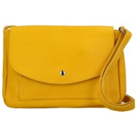 Dámská kožená crossbody kabelka žlutá - Delami Bewerly
