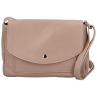 Dámská kožená crossbody kabelka bledě růžová - Delami Bewerly