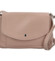 Dámská kožená crossbody kabelka bledě růžová - Delami Bewerly