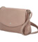 Dámská kožená crossbody kabelka bledě růžová - Delami Bewerly