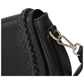 Dámská kožená crossbody kabelky černá - Delami Pettura