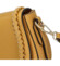 Dámská kožená crossbody kabelky tmavě žlutá - Delami Pettura