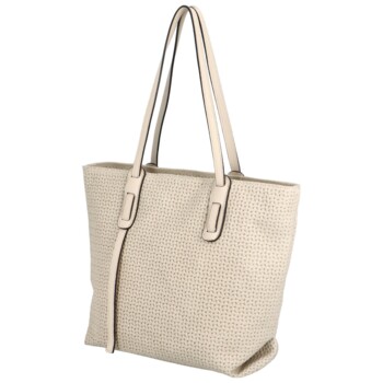 Dámská originální kožená kabelka světle béžová - ItalY Drue Two