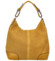 Dámská kožená kabelka tmavě žlutá - ItalY Inpelle Pattern