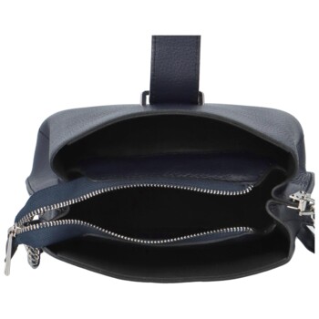 Dámská kožená crossbody kabelka tmavě modrá - ItalY Euren