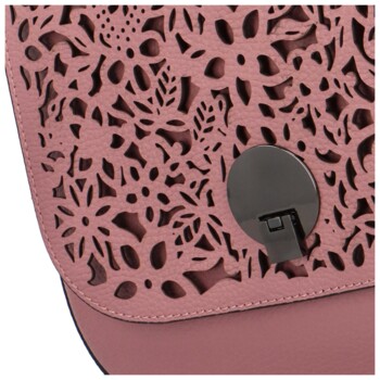 Dámská kožená crossbody kabelka růžová - ItalY Bettery