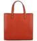 Dámská kožená kabelka do ruky cihlově červená - Delami Silvia