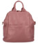 Dámský kožený batoh kabelka tmavě růžový - Delami Norzeus