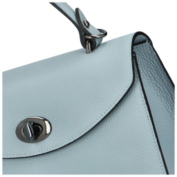 Dámská kožená kabelka do ruky světle modrá - ItalY Sarah