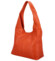 Dámská kožená kabelka přes rameno tmavě oranžová - ItalY SkyFull