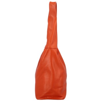Dámská kožená kabelka přes rameno tmavě oranžová - ItalY SkyFull