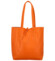 Dámská oranžová kožená kabelka přes rameno - ItalY Noox Two