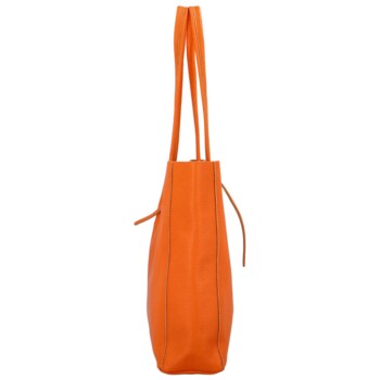 Dámská oranžová kožená kabelka přes rameno - ItalY Noox Two