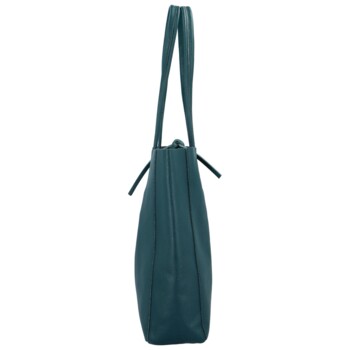 Dámská tmavě tyrkysová kožená kabelka přes rameno - ItalY Noox Two