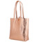 Dámská růžově zlatá kožená kabelka přes rameno - ItalY Noox Lami Two