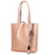 Dámská růžově zlatá kožená kabelka přes rameno - ItalY Noox Lami Two